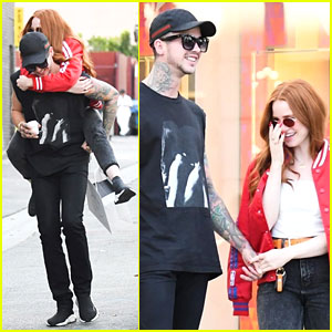 Madelaine Petsch Gets Piggyback Ride From Boyfriend Travis Mills While Out Shopping!