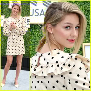 Melissa Benoist is a Polka Dot Darling at CW's Fall Launch Event