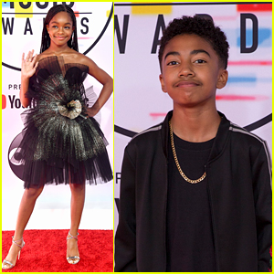 ‘Black-ish’ Stars Miles Brown & Marsai Martin Step Out For AMAs 2018 ...