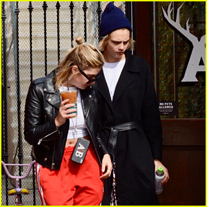 Cara Delevingne & Rumored GF Ashley Benson Head Out for Coffee Together ...