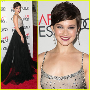 Cailee Spaeny Stuns in Miu Miu Gown at AFI Festival Opening Night