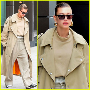 Hailey Bieber's Trench Coat Takes the Oversized Trend to the Next Level