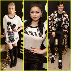 Katherine McNamara, Ariel Winter & Ross Butler Look Chic at Moschino x