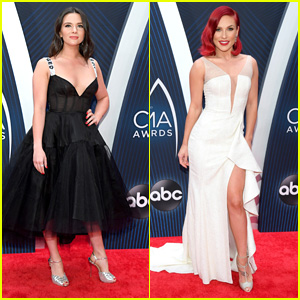 Katie Stevens & Sharna Burgess Arrive For Their First CMA Awards!