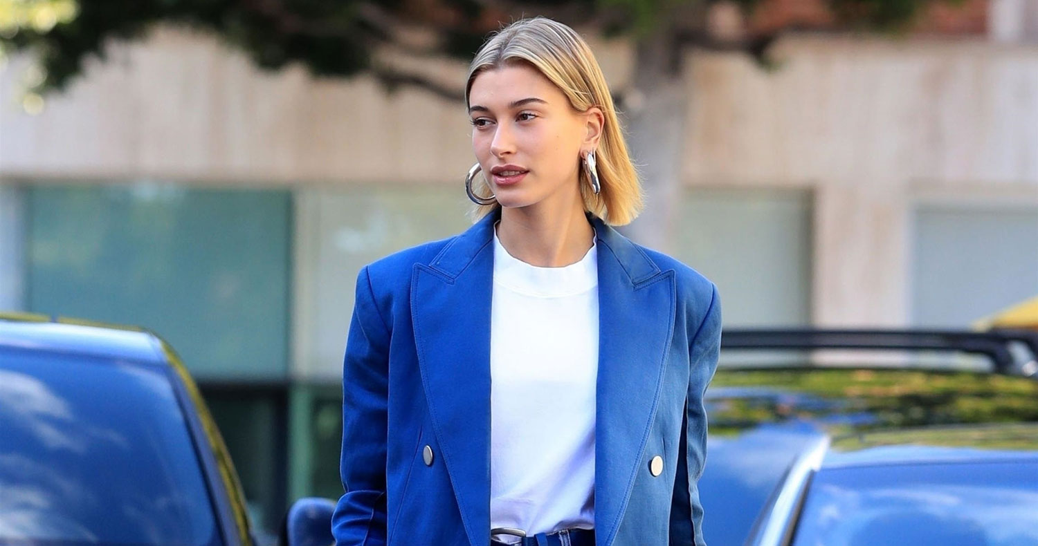 Hailey Bieber Keeps It Cool in Blue While Out in Beverly Hills | Hailey ...