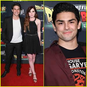 Diego Tinoco Joins Engaged Couple Sydney Sierota & Cameron Quiseng at 'Dragon Ball Super: Broly' Premiere