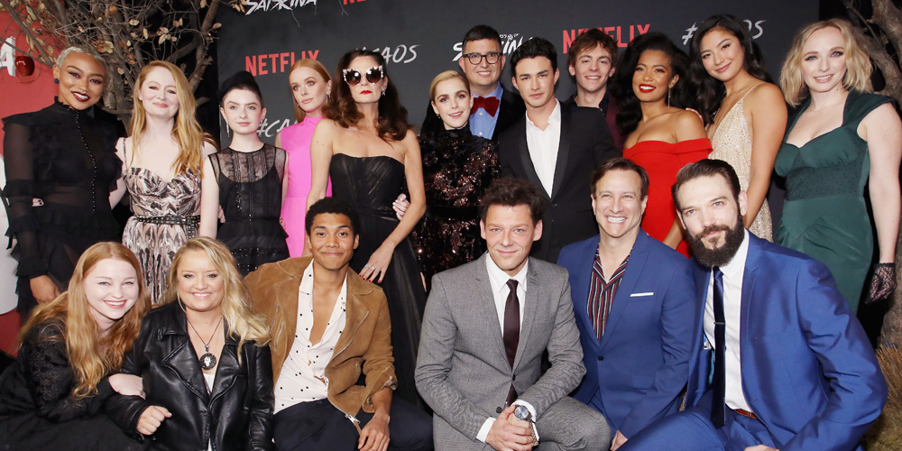 Kiernan Shipka Shares Fun ‘Sabrina’ Cast Pic Wrapped Up in Christmas ...