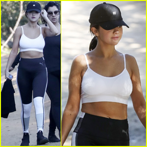 Selena Gomez Black Skinny Workout Leggings Malibu 2018