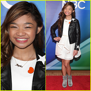 Angelica Hale Accessories with Silver Booties at NBC's Mid Season Press Junket