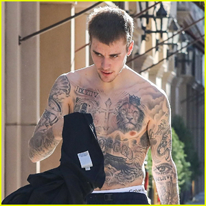 Shirtless Justin Bieber Puts His Muscles & Tattoos on Display After the Gym!