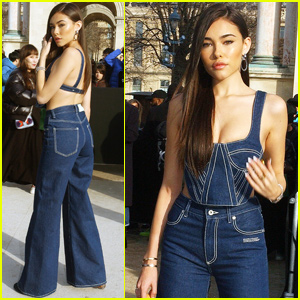 Madison Beer Rocks Double Denim For 'Off-White' Show