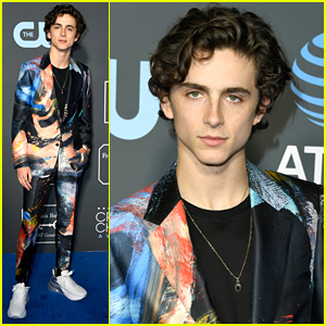 Timothee Chalamet Wears Abstract Painting Suit To Critics' Choice Awards 2019