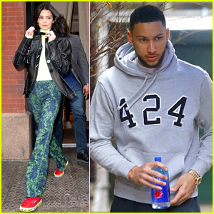 Kendall Jenner Leather Pants With Ben Simmons