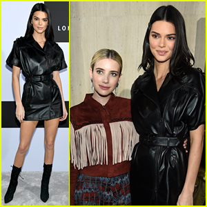 Kendall Jenner Meets Up with Lots of Celebs at Longchamp Show