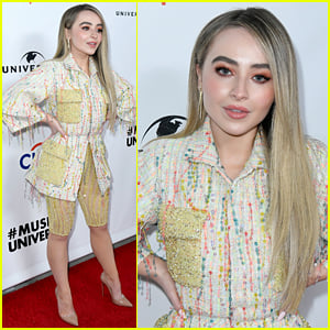 Sabrina Carpenter Keeps It Colorful at Universal Music Group's Grammys 2019 Party!