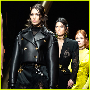 Bella Hadid walks the runway for Versace in Milan