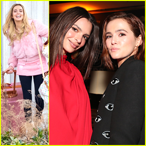 Zoey Deutch Stops By DIRECTV Lounge after 'Zombieland: Double Tap' Filming