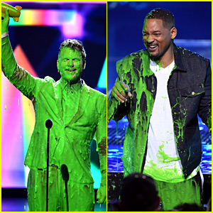 Chris Pratt & Will Smith Get Hit with Slime at KCAs 2019!