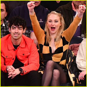 Joe Jonas & Sophie Turner Attend New York Knicks Game with Her Parents