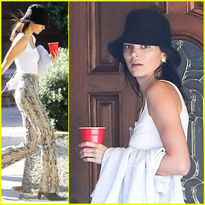 Kendall Jenner: Snake Top, Tie-Dye Pants