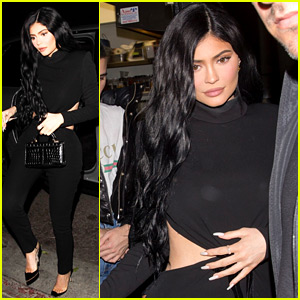 Kylie Jenner Shows a Little Skin in Cut-Out Jumpsuit