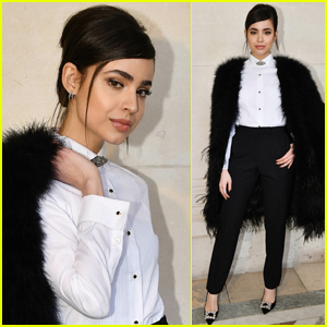 Sofia Carson Goes So Chic for Elie Saab Fashion Show! | Larsen Thompson