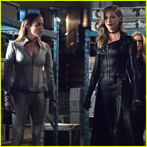 Caity Lotz Brings Sara Lance Back To Star City On Arrow Arrow Television Just Jared Jr