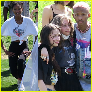 Jaden Smith Tries To Grab Sister Willow's Bag During Outing