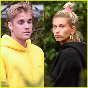 Justin & Hailey Bieber Kick Off Their Day at a Basketball Court