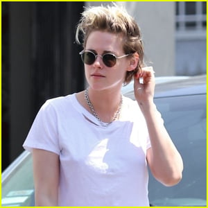 Kristen Stewart Wears Open Crop Top, Pants, and Shades at Cannes