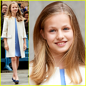 Princess Leonor Wears Pretty Blue Dress For Easter Mass With Sister Sofia in Spain