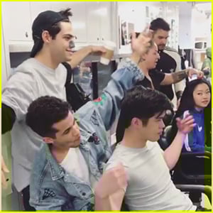 Noah Centineo, Ross Butler, & Jordan Fisher Goof Around in 'TATBILB 2' Dressing Room (Video)