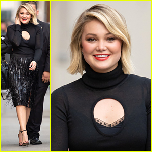 Olivia Holt Makes Fashionable Arrival For ‘Jimmy Kimmel Live