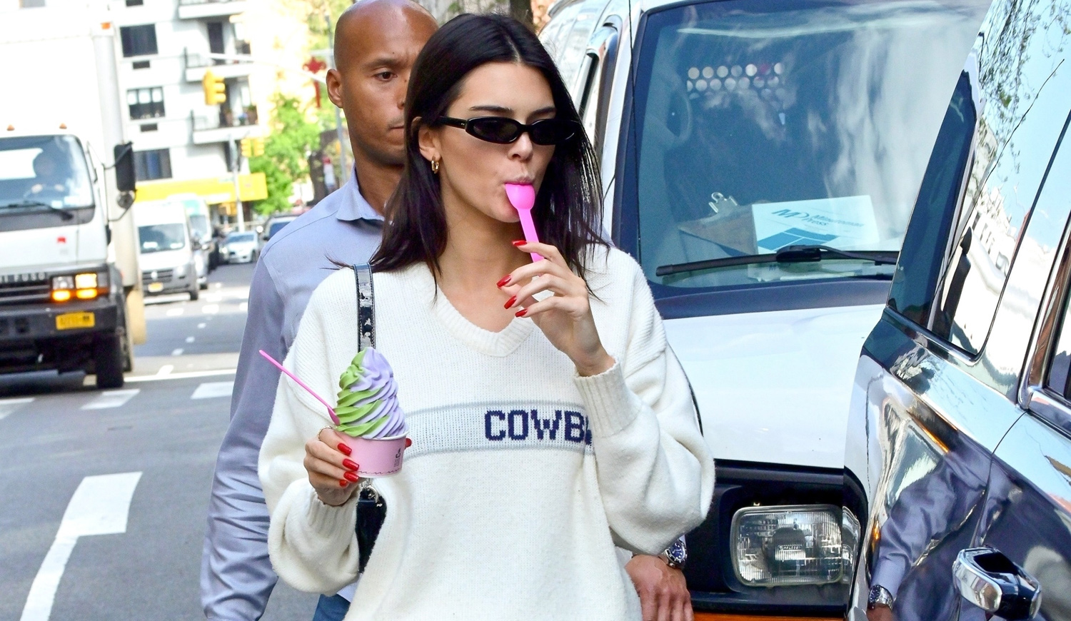 Kendall Jenner Snacks on Ice Cream While Stepping Out in NYC! | Kendall