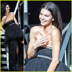 Kendall Jenner Changes Into Black Gown for amfAR Cannes Gala Auction