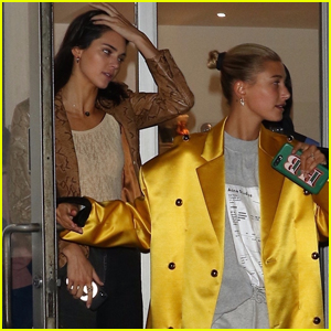 Kendall Jenner Enjoys a Night Out in NYC with Hailey Bieber