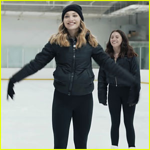 Maddie & Kenzie Ziegler Learn To Ice Skate with Adam Rippon