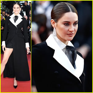 Shailene Woodley Rocks Sharp Tuxedo Dress at Cannes Film Fesival 2019
