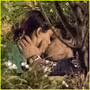 Charles Melton & Camila Mendes Share Passionate Kiss During an Outdoor Meal