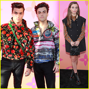 Grayson & Ethan Dolan Step Out For 'Louis Vuitton X' Fashion Event with Emma Chamberlain