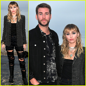 Miley Cyrus Steps Out for Saint Laurent Show with Liam Hemsworth