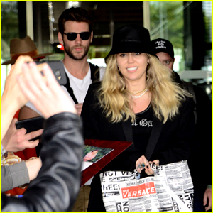 Liam Hemsworth Supports Miley Cyrus on Her Music Promo Tour!