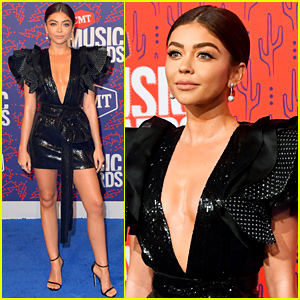 Sarah Hyland Gets Ready to Present at CMT Music Awards 2019