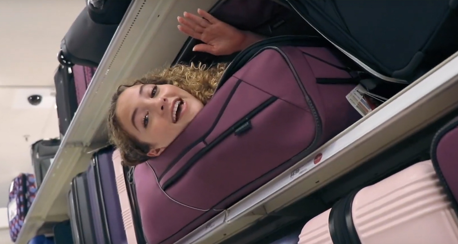 Sofie Dossi Squeezes Into a Suitcase in Public! | Sofie Dossi | Just