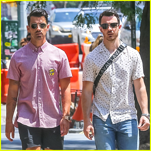 2/3 of the Jonas Brothers Are Burnin Up in NYC Heat Wave!