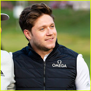 Niall Horan Practices His Golf Swing at OMEGA Celebrity Masters Competition!
