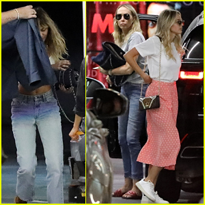 Miley Cyrus & Kaitlynn Carter Go Out for Lunch with Tish Cyrus