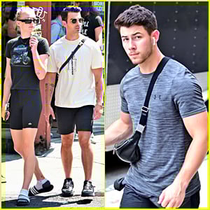 Joe Jonas Spends His Morning with His Brother & Wife! Joe Jonas, Nick