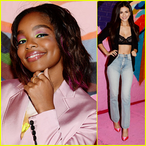 Marsai Martin, Victoria Justice & Sydney Sweeney Stop by Pandora's Streets of Love Party