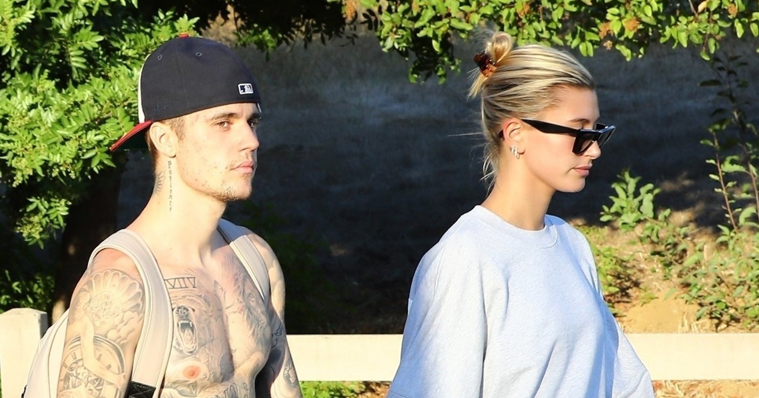Shirtless Justin Bieber & Wife Hailey Hold Hands on Hike! Hailey